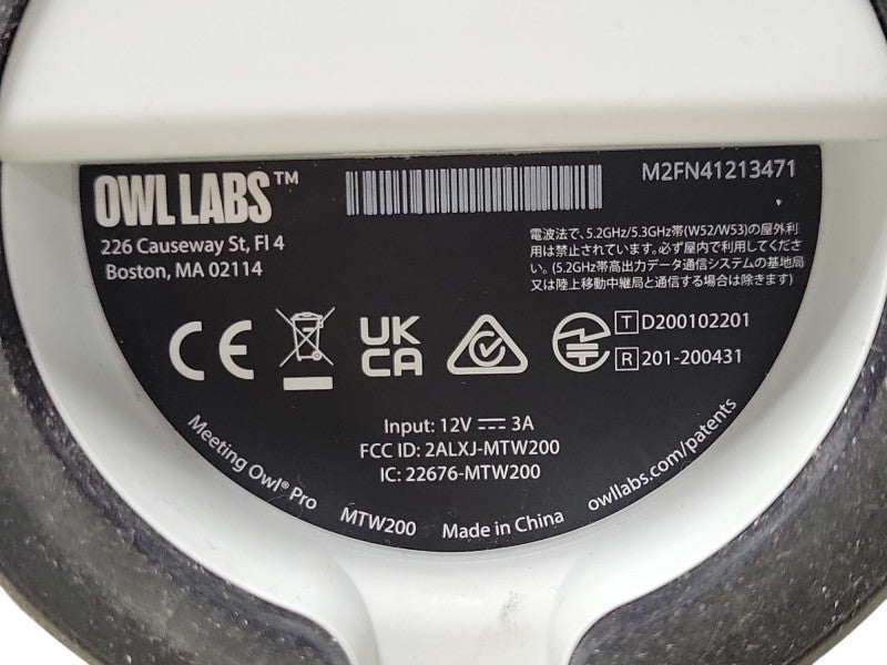 Owl Labs Meeting Owl Pro 1080p Conferencing Camera MTW200, READ _