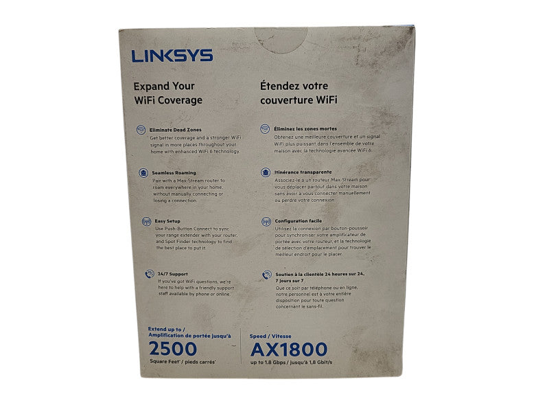 Linksys RE7350 Dual-Band Wi-Fi 6 Wireless Range Extender New $