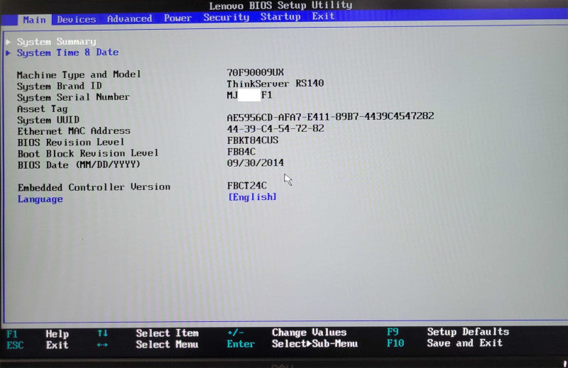 Lenovo ThinkServer RS140 1U, Xeon E3-1245v3 3.40GHz, 32GB RAM, 2x 4TB HDDs _
