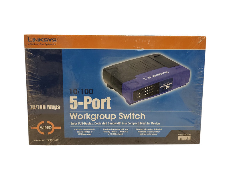 Cisco-Linksys EZXS55W EtherFast 10/100 5-Port Workgroup Switch New $