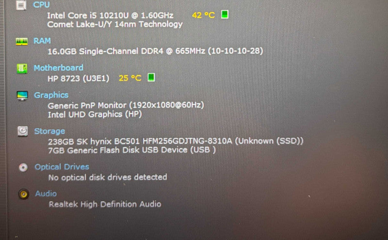 HP EliteBook 840 G7 Core i5-10210U@1.6GHz 16GB RAM 256GB SSD READ!  Lap200