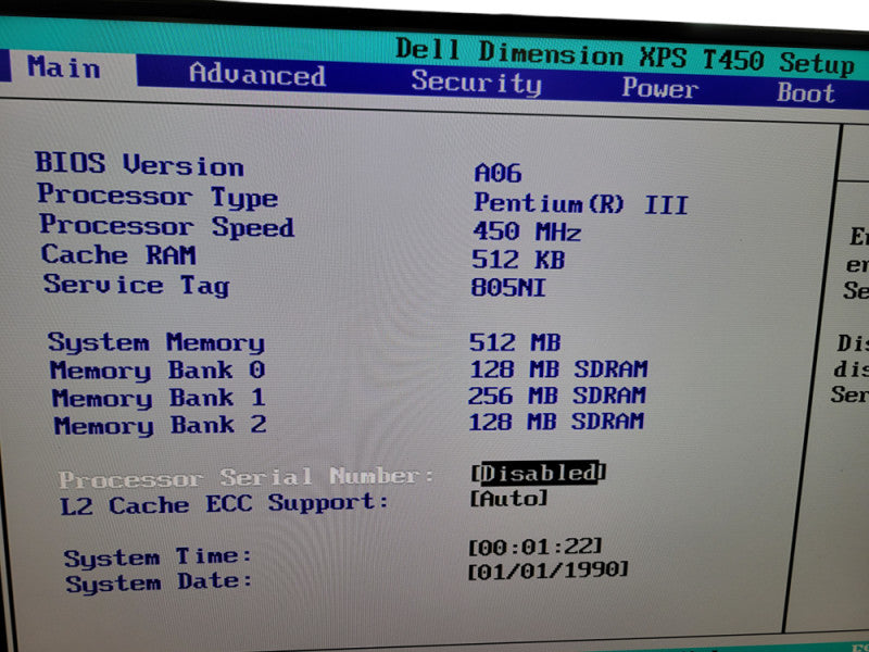 Vintage Dell Dimension XPS T450 - Pentium III 512MB SDRAM NO HDD %