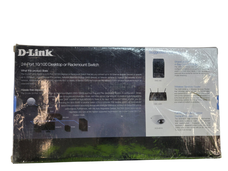 D-LINK DES-1024D 24-Port 10/100 Desktop or Rackmount Switch Q%