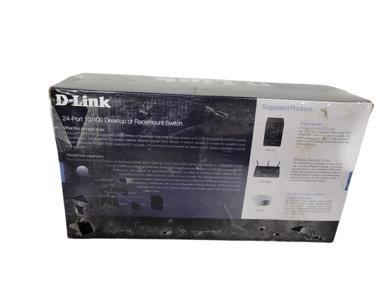 D-LINK DES-1024D 24-Port 10/100 Desktop or Rackmount Switch !