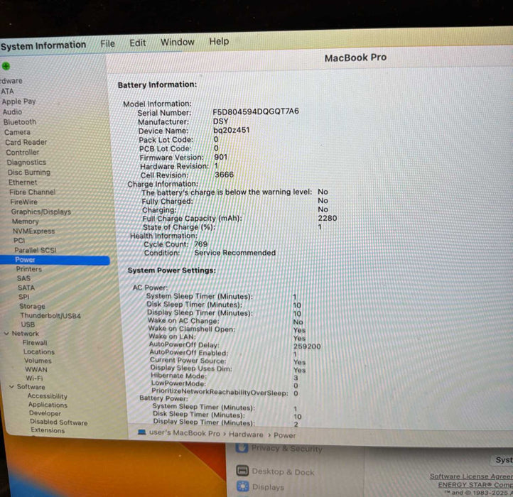 Apple MacBook Pro 13" 2017 i5-7360U 8GB RAM 256GB SSD Faulty Battery READ!