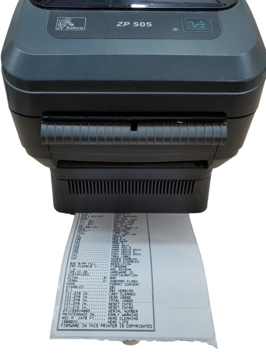 Zebra ZP505 Direct Thermal Label Printer w/ Power Supply Base
