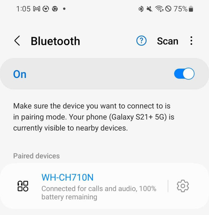 Sony WH-CH710N Black Bluetooth wireless Headphones, READ _