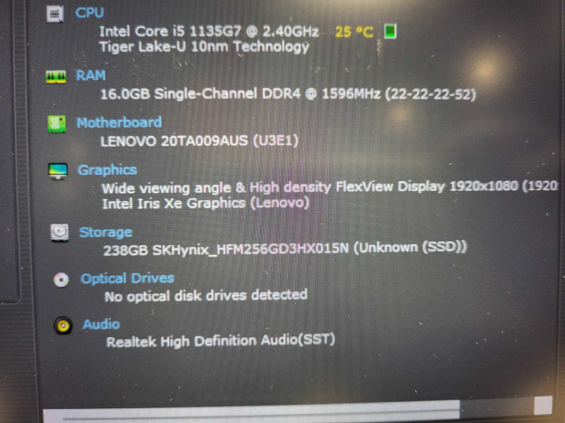 Lenovo ThinkPad E14 Gen2 i5-1135G7 2.40GHz 16GB RAM 256GB NVMe w/ 65W AC  $ Lap200