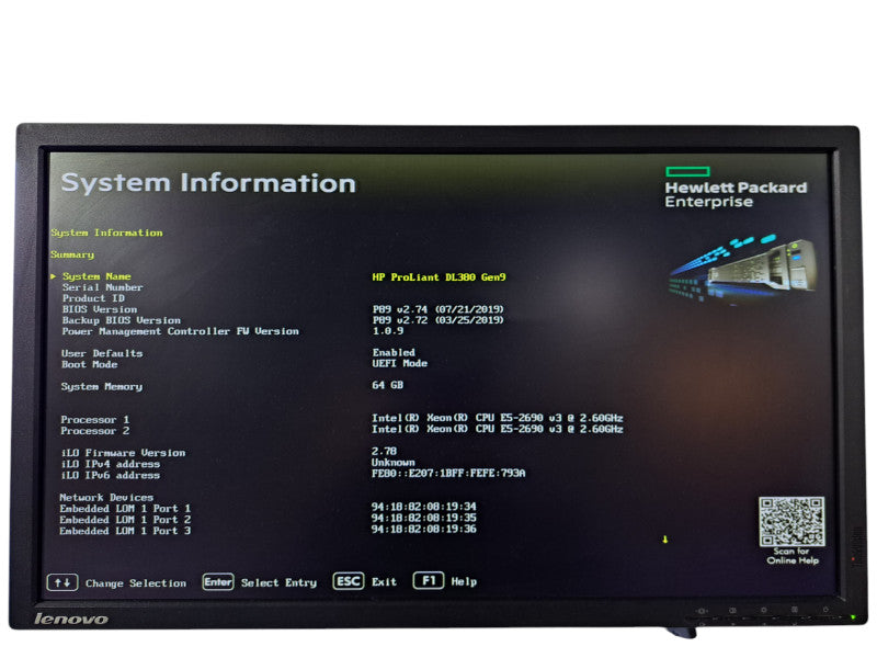 HP DL380 Gen9 2U 16x 2.5" | 2x Xeon E5-2690 v3, 64GB DDR4, P440ar, SFP+