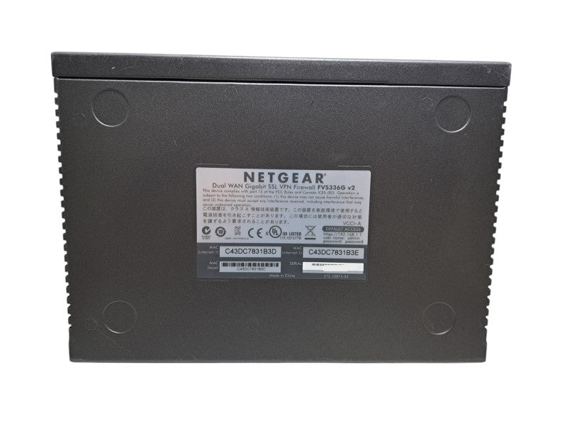 Netgear ProSafe FVS336G v2 | Dual WAN Gigabit SSL & IPSEC VPN Firewall