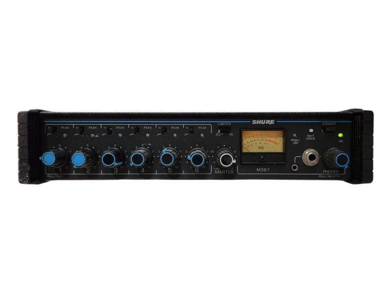 SHURE M367 6-Channel Portable Microphone Mixer, READ