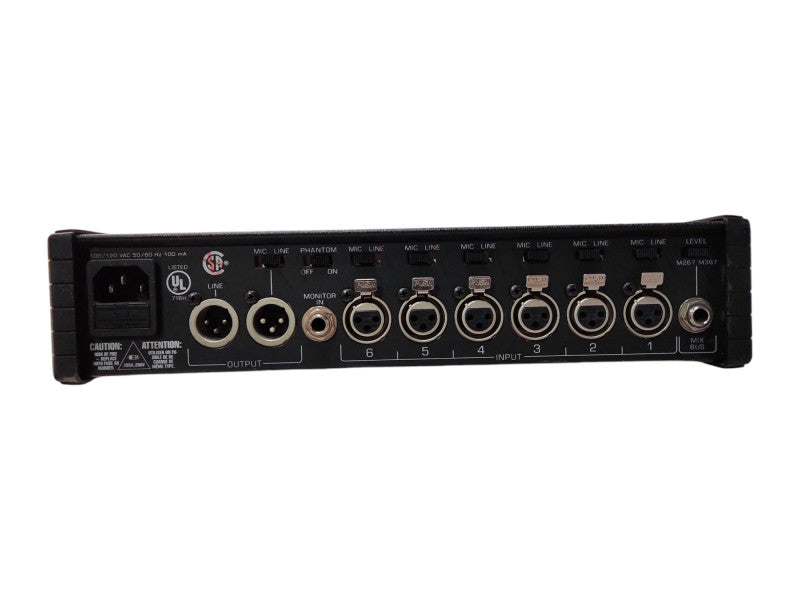 SHURE M367 6-Channel Portable Microphone Mixer, READ