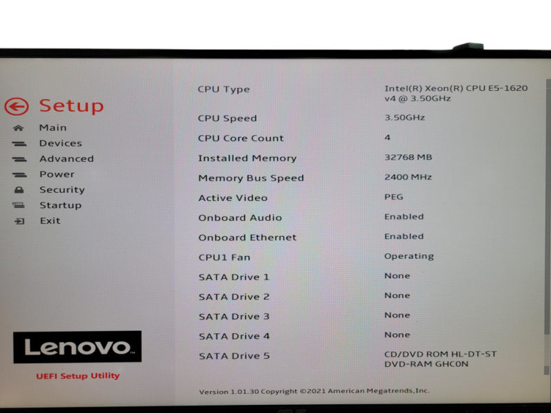Lenovo ThinkStation P510 E5-1620 v4 32GB DDR4 Quadro K620 PS 490W Q%