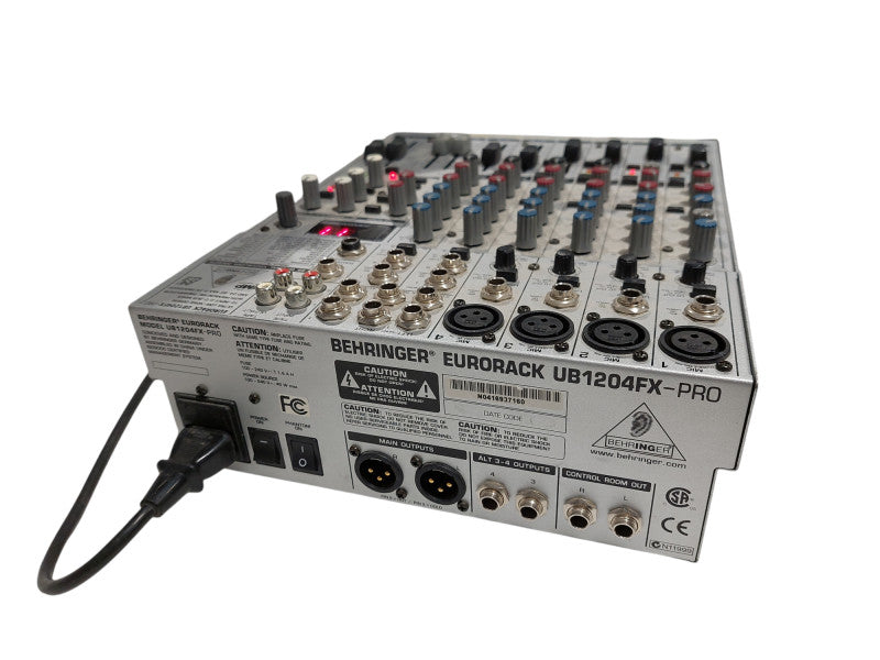 Behringer EuroRack UB1204FX- Pro Mixer 12 Input 4 Mic Ultra Low NoisEffects =