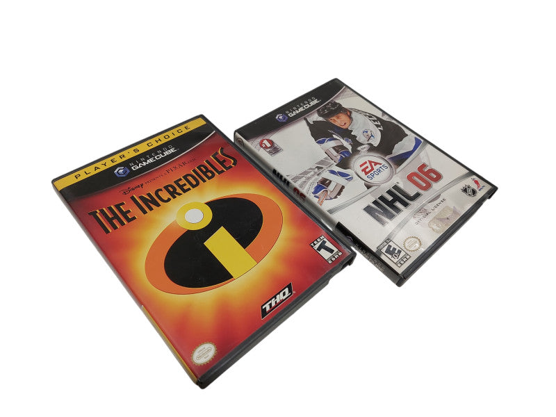 Bundle of 2- Nintendo Gamecube Games , The Incredibles & NHL 06  =