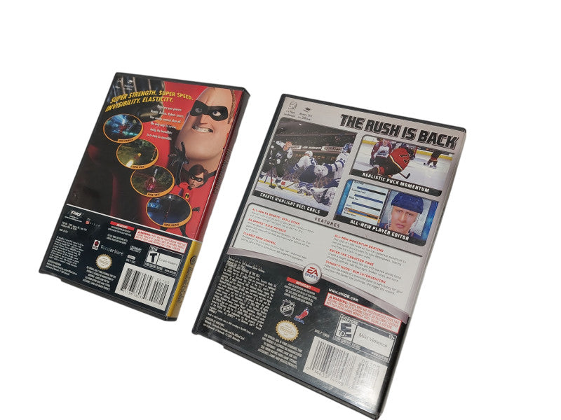 Bundle of 2- Nintendo Gamecube Games , The Incredibles & NHL 06  =