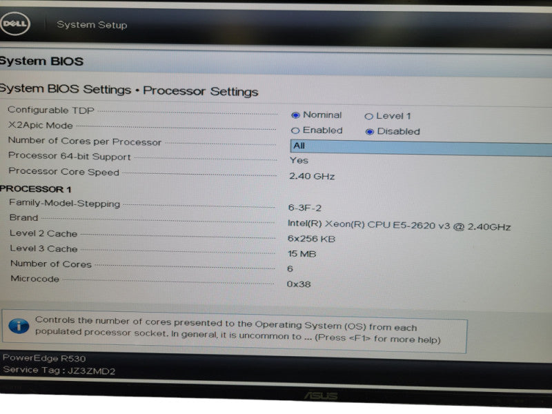 Dell PowerEdge R530 1X Intel Xeon E5-2620 v3 48GB RAM H730 Mini 2X PS 495W %