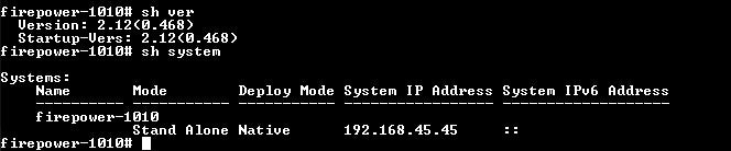 Cisco Firepower 1000 Series, FPR-1010, Factory Reset