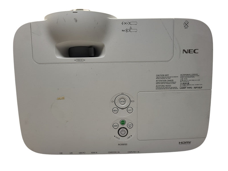 NEC NP-M300XS 3LCD Projector Short-Throw 3000 ANSI HD 1080p HDMI $