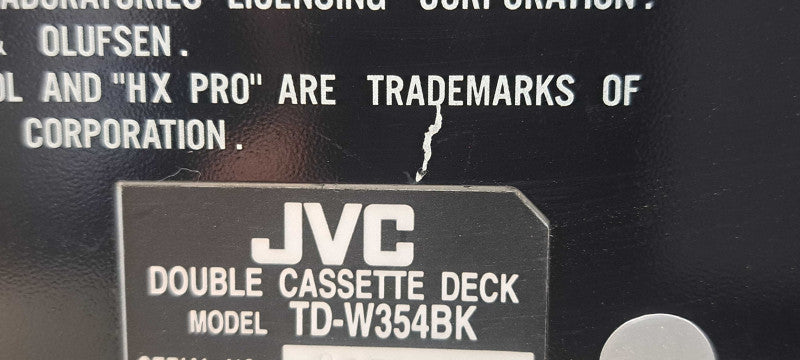 Vintage JVC TD-W354BK Double Cassette Deck