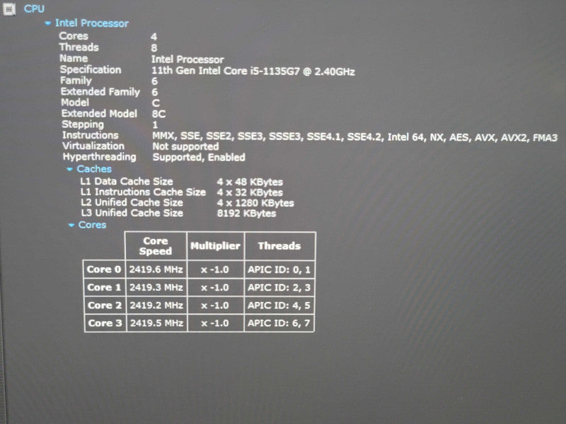 Lenovo ThinkPad X1 Carbon Gen 9 i5-1135G7 8GB RAM 256GB SSD  β Lap200