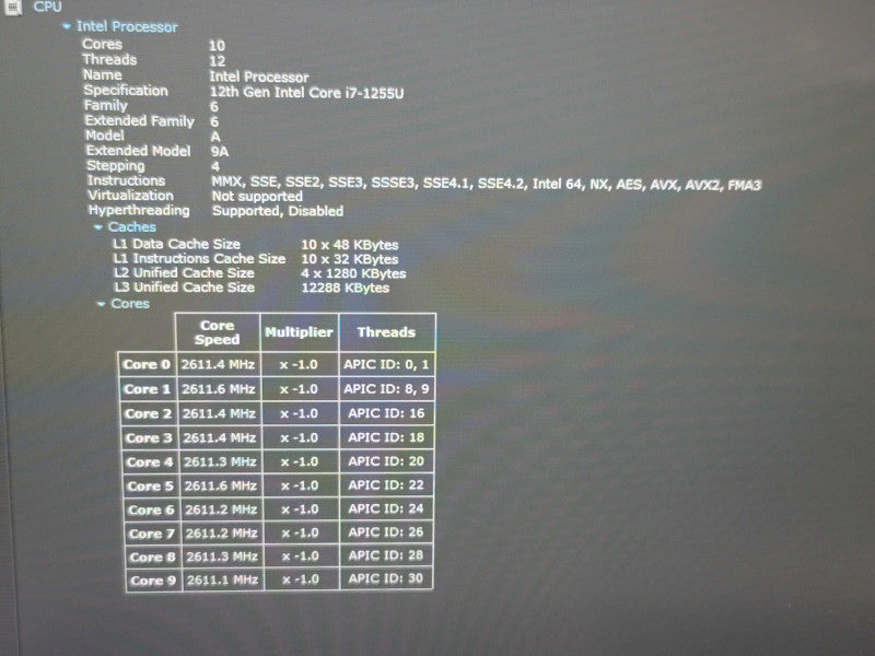 Lenovo ThinkPad L13 Gen 4 i7-1255U 16GB RAM 256GB SSD  β Lap200
