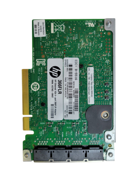 HP 366FLR 1GB 4-Port Ethernet Adapter 669280-001 %