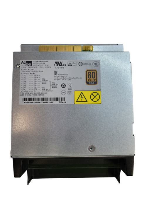 Lenovo FSD010 490W 80 Plus Gold Power Supply FRU P/N: 54Y8909 %