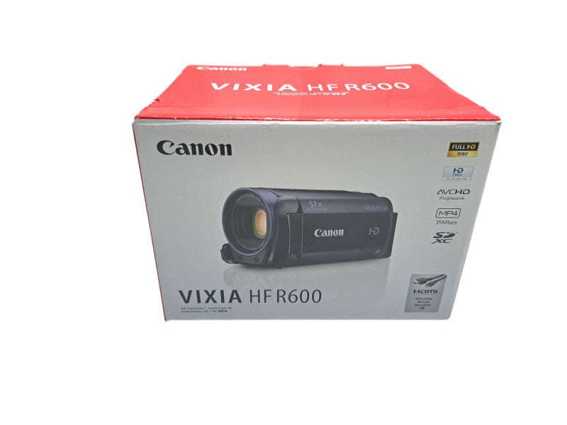 Canon Vixia HF R600 HD CMOS Camcorder 32x Optical Zoom w/ Power Adapter