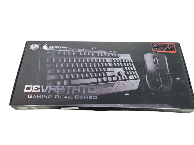 Cooler Master Devastator Gaming Keyboard & Mouse Combo Bundle, Red Back !
