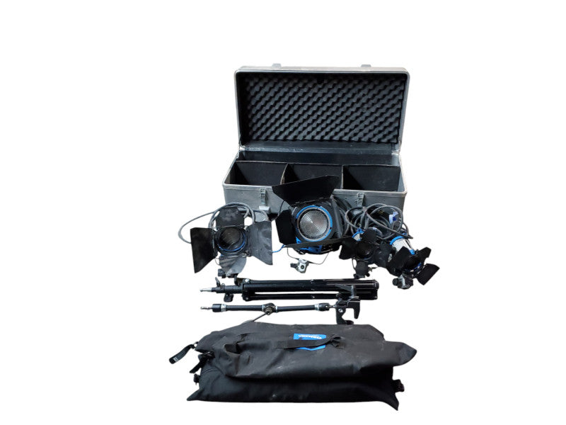 ARRI Light Set 650/300 Plus / ARRI 150 + Barn Doors / Stands / Case *READ*
