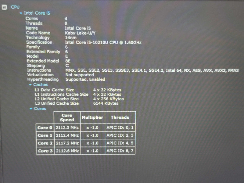 Lenovo ThinkPad X1 Carbon  Gen 7 i5-10210U 8GB RAM 256GB SSD  β Lap200