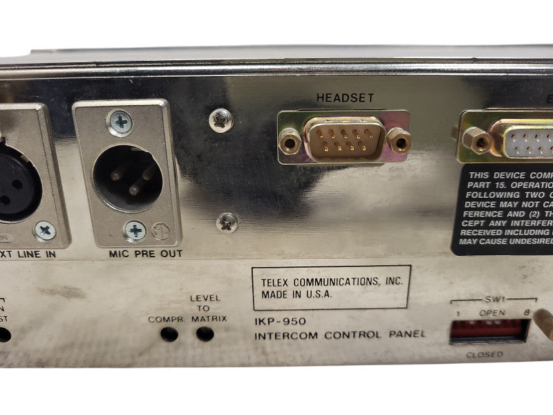 Telex RTS IKP-950 Matrix Intercom System READ $