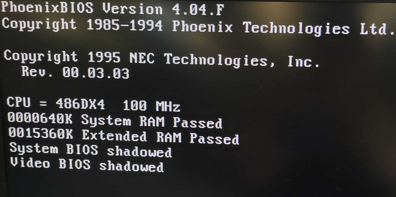 NEC Ready 5010 - Intel Pentium 486DX4/100 16MB RAM Trident VGA + Audio Card %