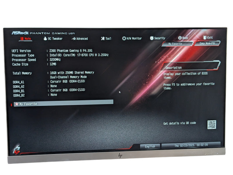 ASRock Z390 Phantom Gaming 6 Intel Core i7-8700 & 16GB RAM Combo  -