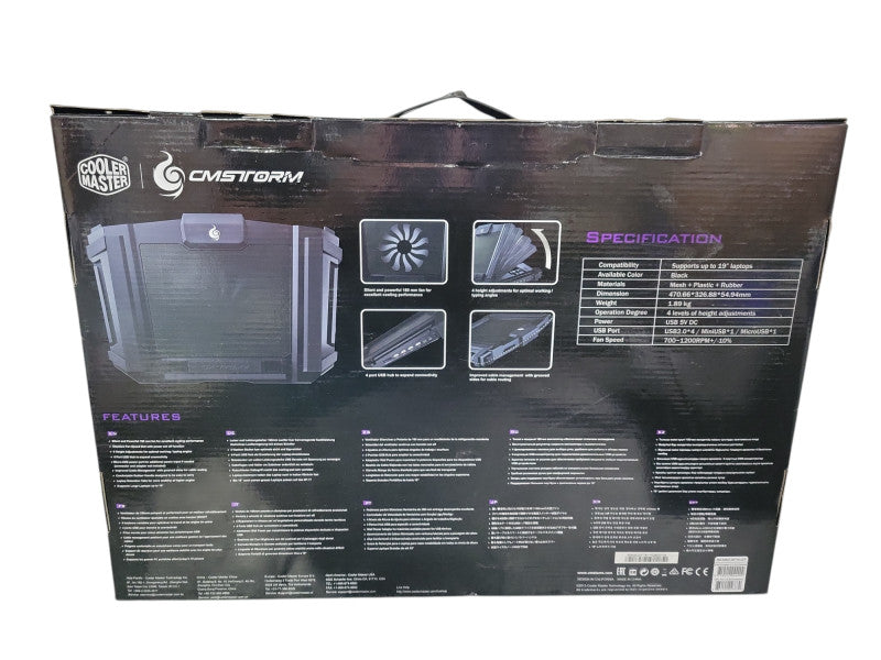 COOLER MASTER SF-17 Gaming Laptop Cooling Pad with 180mm Fan !
