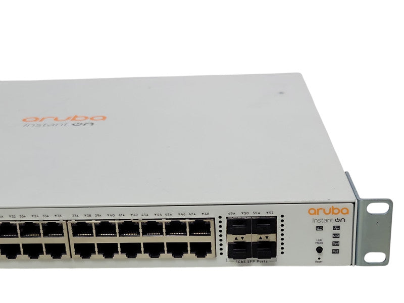 Aruba Instant on 1830 48G 24p Class4 PoE 4SFP 370W Switch JL815A w/ Ears _