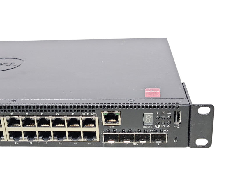 Dell Networking N1548 48 Port Gigabit Ethernet Switch 4x SFP+ w/ Ears, READ _