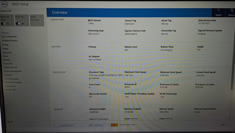 Dell Latitude 5420 | Core i5-1145G7 @2.60GHz, 16GB DDR4, 512GB NVMe  Lap200