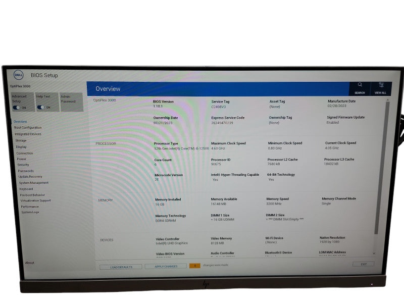 Dell OptiPlex 3000 SFF 12th Gen  i5 - 12500 4.60GHz 16GB DDR4 Ram θ