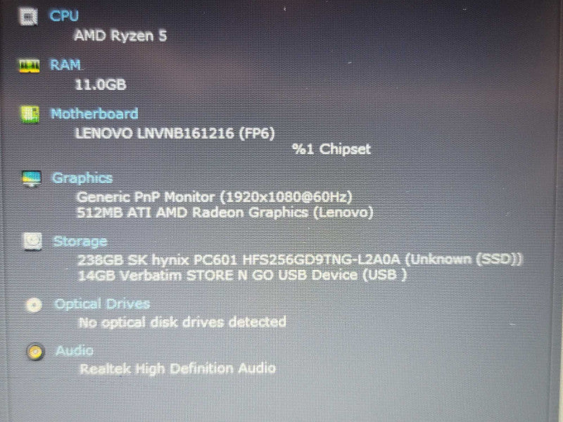 Lenovo IdeaPad 3 15ARE Ryzen 5 4500U 12GB DDR4 256GB SSD READ β BudLap