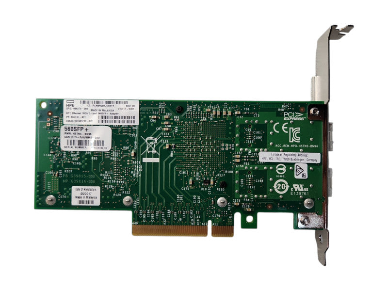 HPE 560SFP+, 2-Port 10Gb SFP+ Network Adapter Full Height, 669279-001 Q