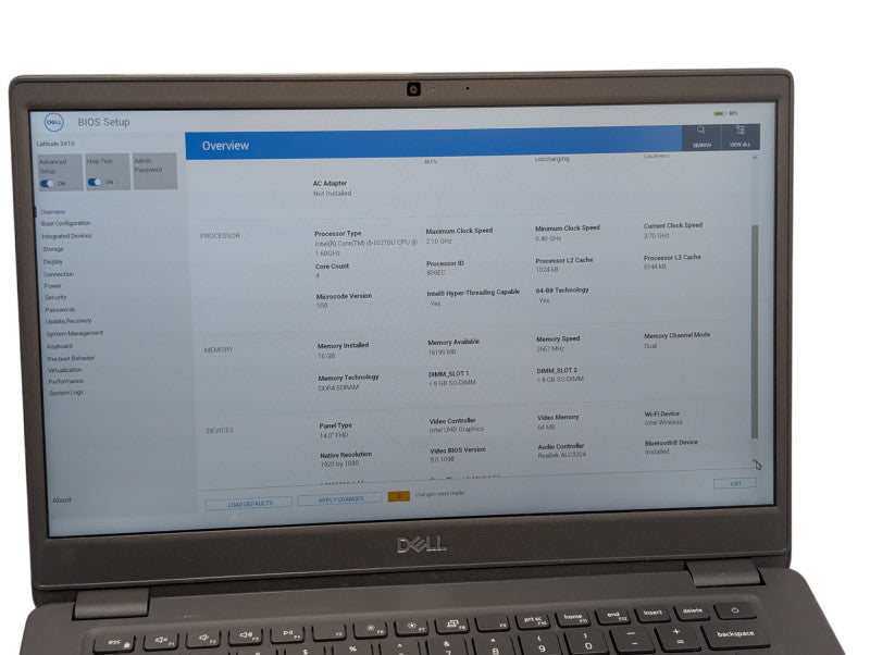 DELL Latitude 3410 Intel Core i5-10210U 16GB RAM & 256GB NVMe READ  - Lap200