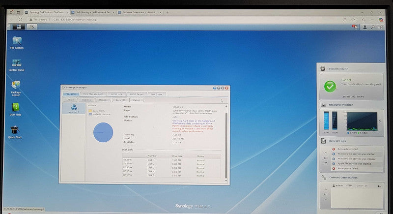 Synology DiskStation DS509+ NAS Server with 5x 2TB HDDs _