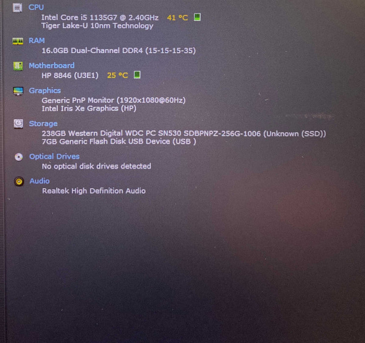 HP EliteBook 850 G8 Core i5-1135G7@2.40GHz 16GB RAM 256GB READ!  Lap200