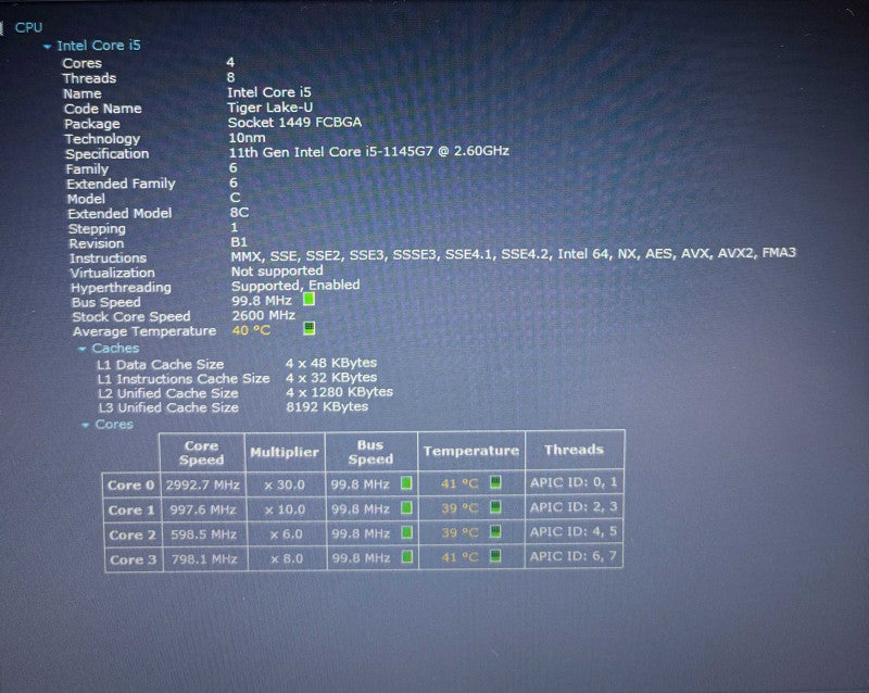 Dell Latitude 3420 Core i5-1145G7@2.6GHz 16GB DDR4 RAM 256GB NVMe SSD  Lap200