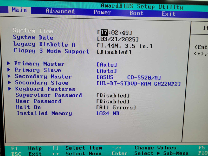 Vintage Intel Pentium 4 2000Mhz ASUS P4PE-X 1GB DDR RAM + I/O Plate %