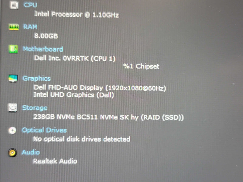 Dell XPS 13 7390 i7-10710U 8GB RAM 256GB SSD READ  β Lap200