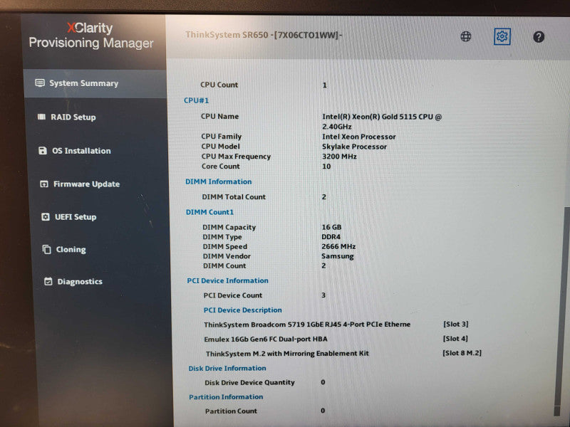 Lenovo SR650 2U Server| 1x Xeon Gold 5115 @2.40GHz, 32GB DDR4, 2x 750W $