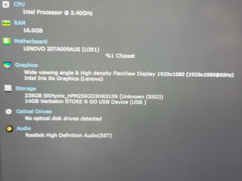 Lenovo ThinkPad E14 Gen 2 i5-1135G7 16GB DDR4 256GB SSD  β Lap200